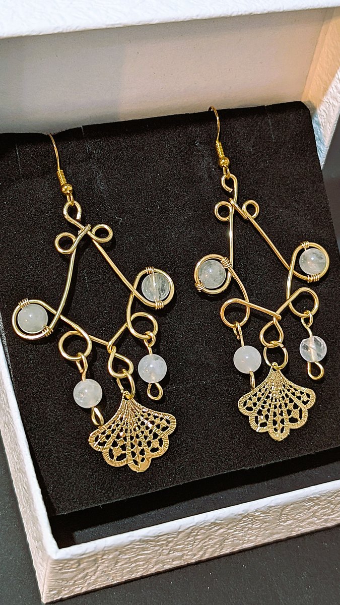 Rose Quartz earrings - Rose Quartz Earrings - Gold by Loutan Beauty