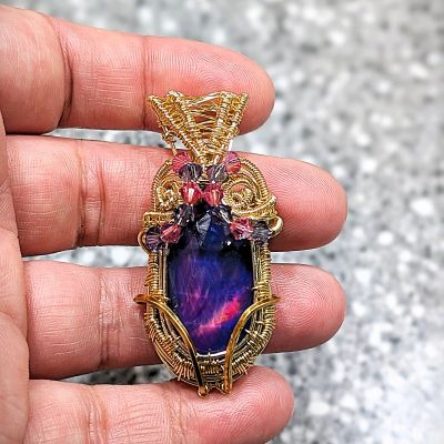 Opal and Crystal Pendant
