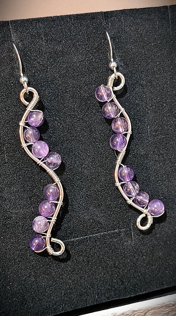 Amethyst earrings - Valentines Curves Earrings - Amethyst by Loutan Beauty