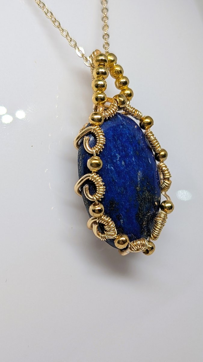 pendant - SOLD Wrap - Lapis Lazuli by Loutan Beauty