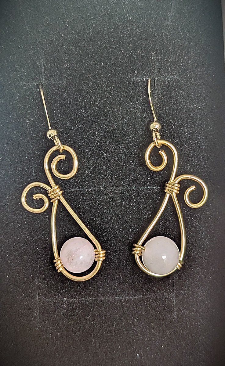 Rose Quartz earrings - Rose Quartz Earrings by Loutan Beauty