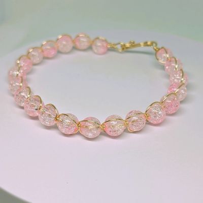 Quartz bracelet - Rose Quartz Bracelet - Faux Beads by Loutan Beauty