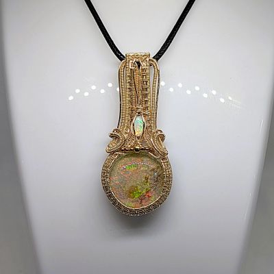 Double Opal Pendant! Monarch Opal and Ethiopian Opal