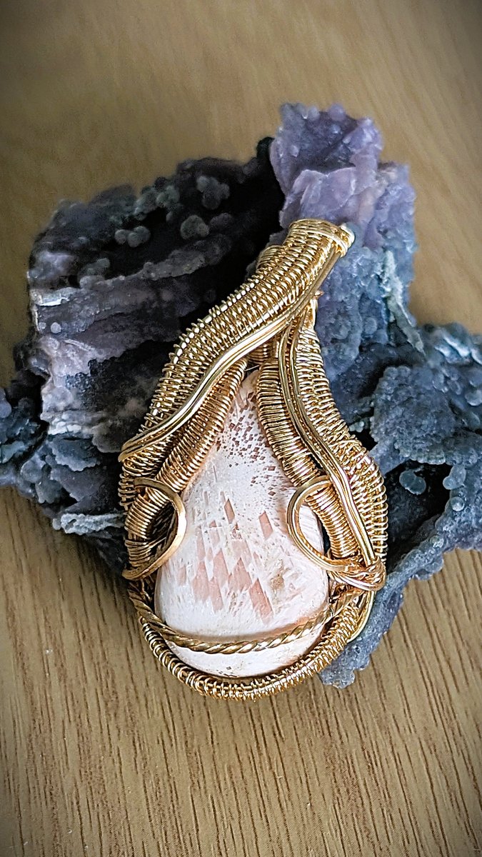 Pink Scolecite pendant - Pink Scolecite Pendant by Loutan Beauty