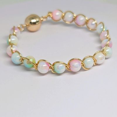 bracelet - Dainty Bracelet - Mermaid Coloured by Loutan Beauty
